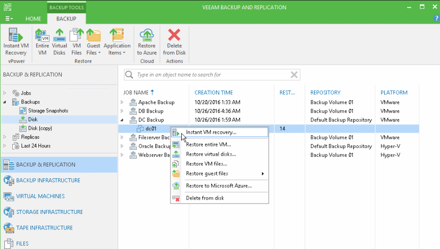 veeam backup and replication