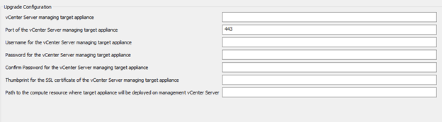 vcsa 7 upgrade configuration