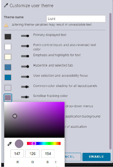 VMware Host Client theme